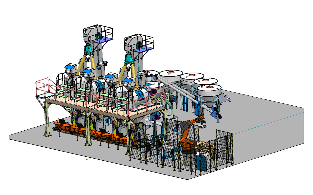 8 SAAT 100 TON KAPASİTELİ KARIŞTIRMA VE PAKETLEME HATTI
